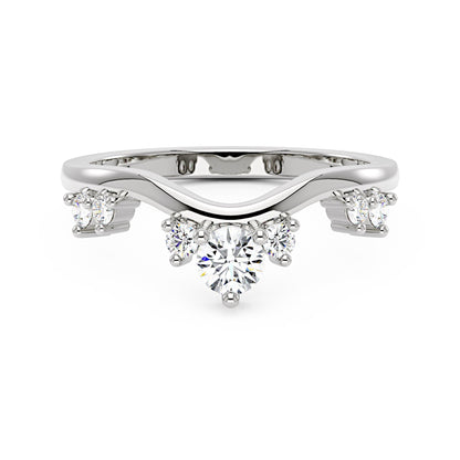 Nature Inspired Curved Moissanite Wedding Band