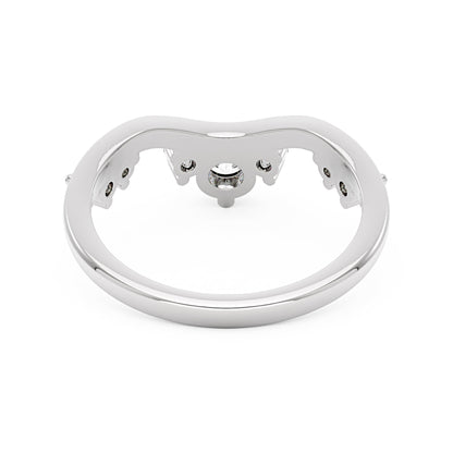 Nature Inspired Curved Moissanite Wedding Band