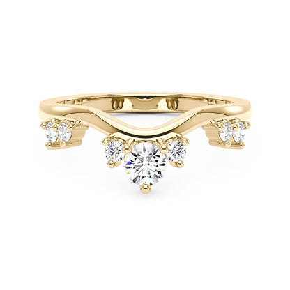 Nature Inspired Curved Moissanite Wedding Band