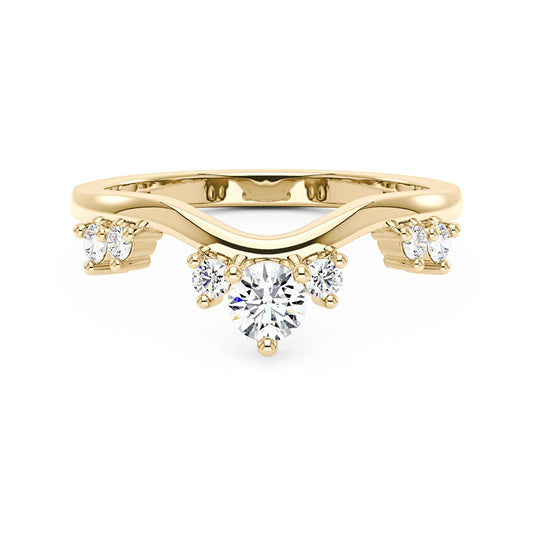Nature Inspired Curved Moissanite Wedding Band