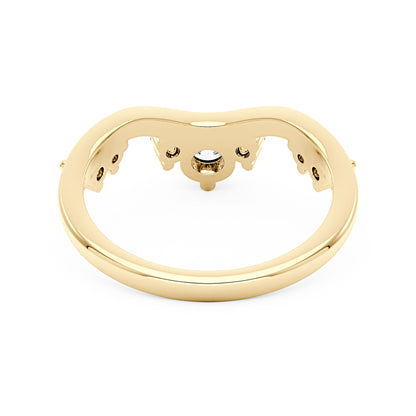 Nature Inspired Curved Moissanite Wedding Band