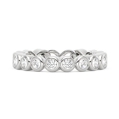 Round Moissanite Infinite Bezel Eternity Band