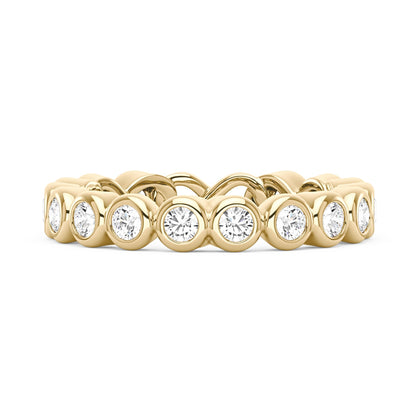 Round Moissanite Infinite Bezel Eternity Band