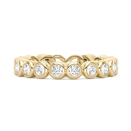 Round Moissanite Infinite Bezel Eternity Band