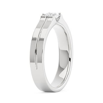 0.4 Carat Princess Moissanite Wedding Band