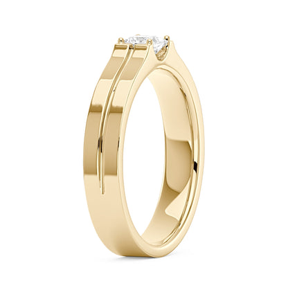 0.4 Carat Princess Moissanite Wedding Band