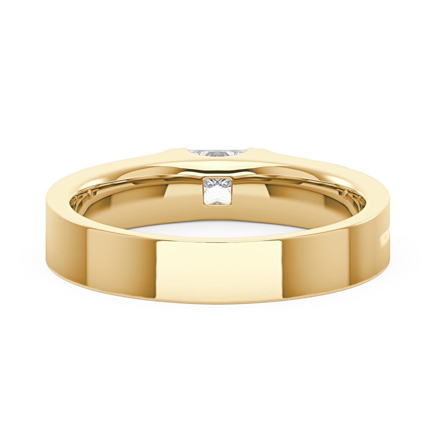 0.4 Carat Princess Moissanite Wedding Band