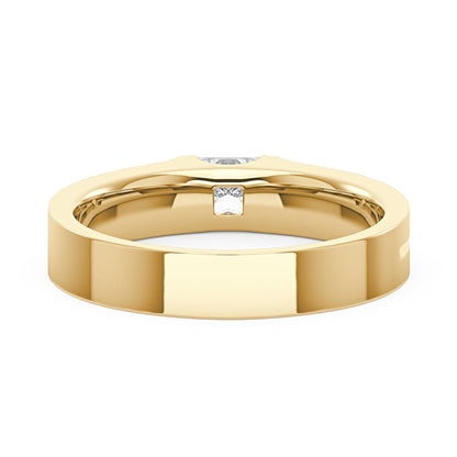 0.4 Carat Princess Moissanite Wedding Band