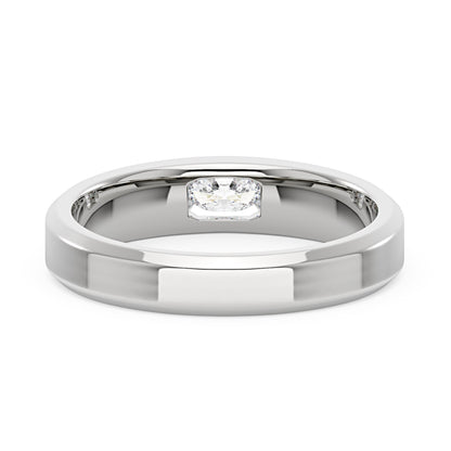 0.3 Carat Oval Moissanite Wedding Band Ring