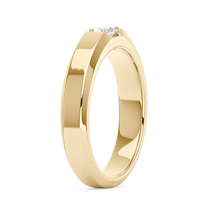 0.3 Carat Oval Moissanite Wedding Band Ring