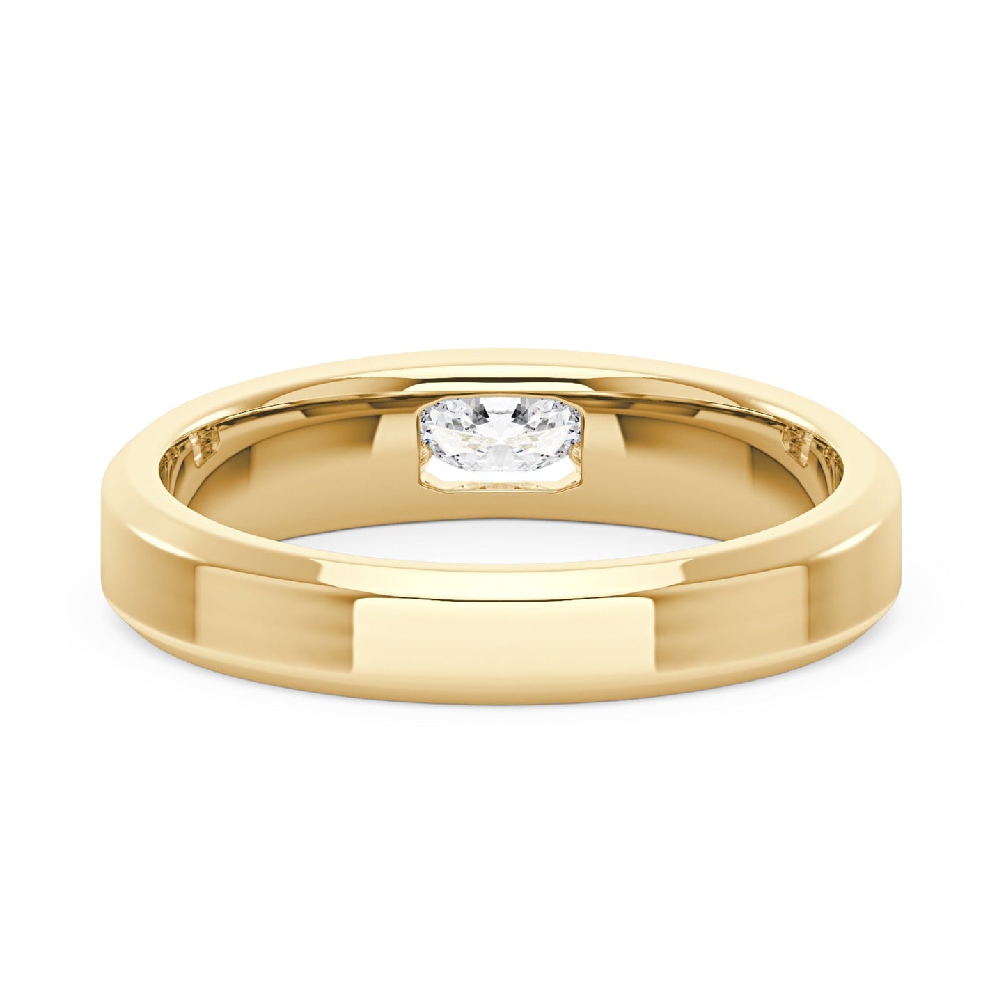 0.3 Carat Oval Moissanite Wedding Band Ring