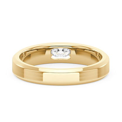 0.3 Carat Oval Moissanite Wedding Band Ring